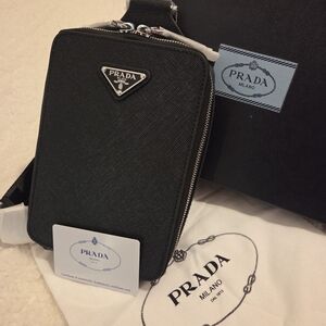 Prada Brique Saffiano leather bag